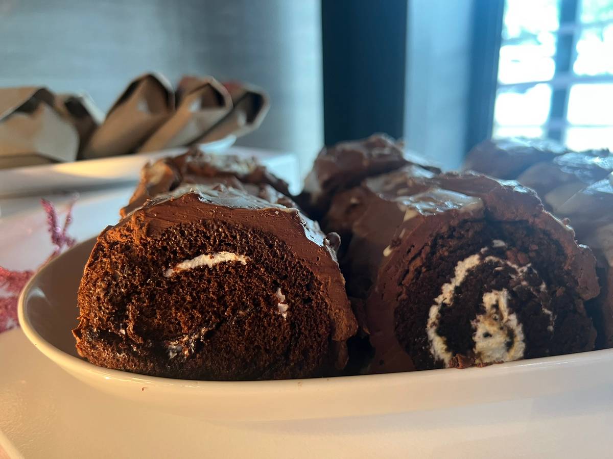 Chocolate Toffee Nut Roulade