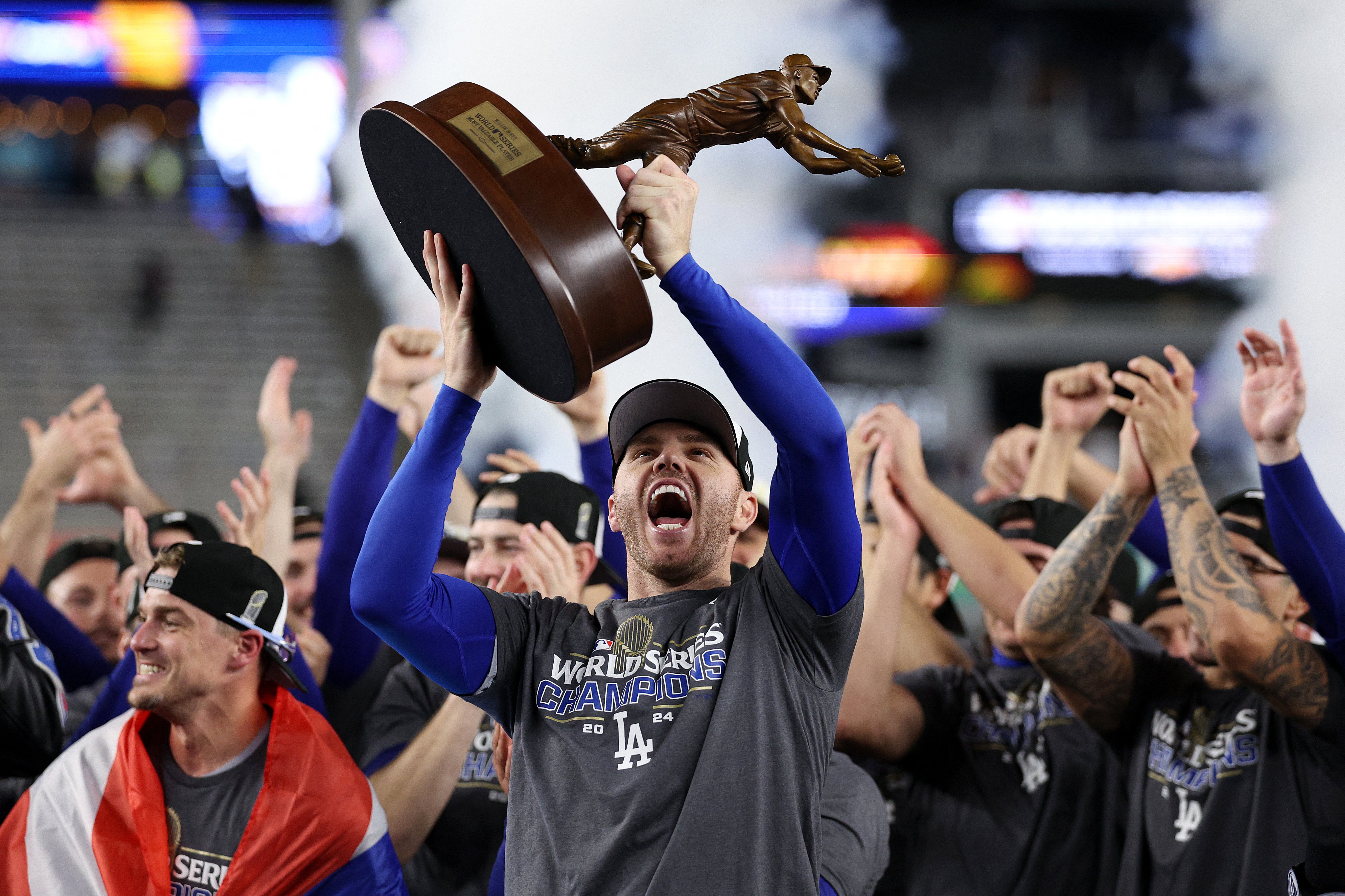 Freeman basks in baseball glory