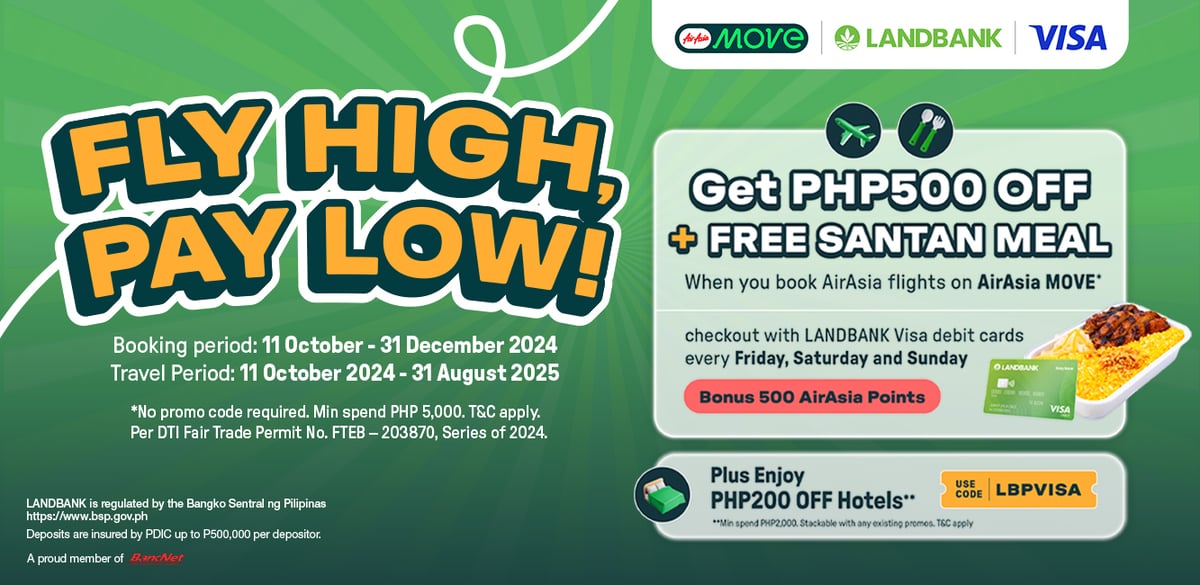AirAsia, LandBank, Visa offer travel deals