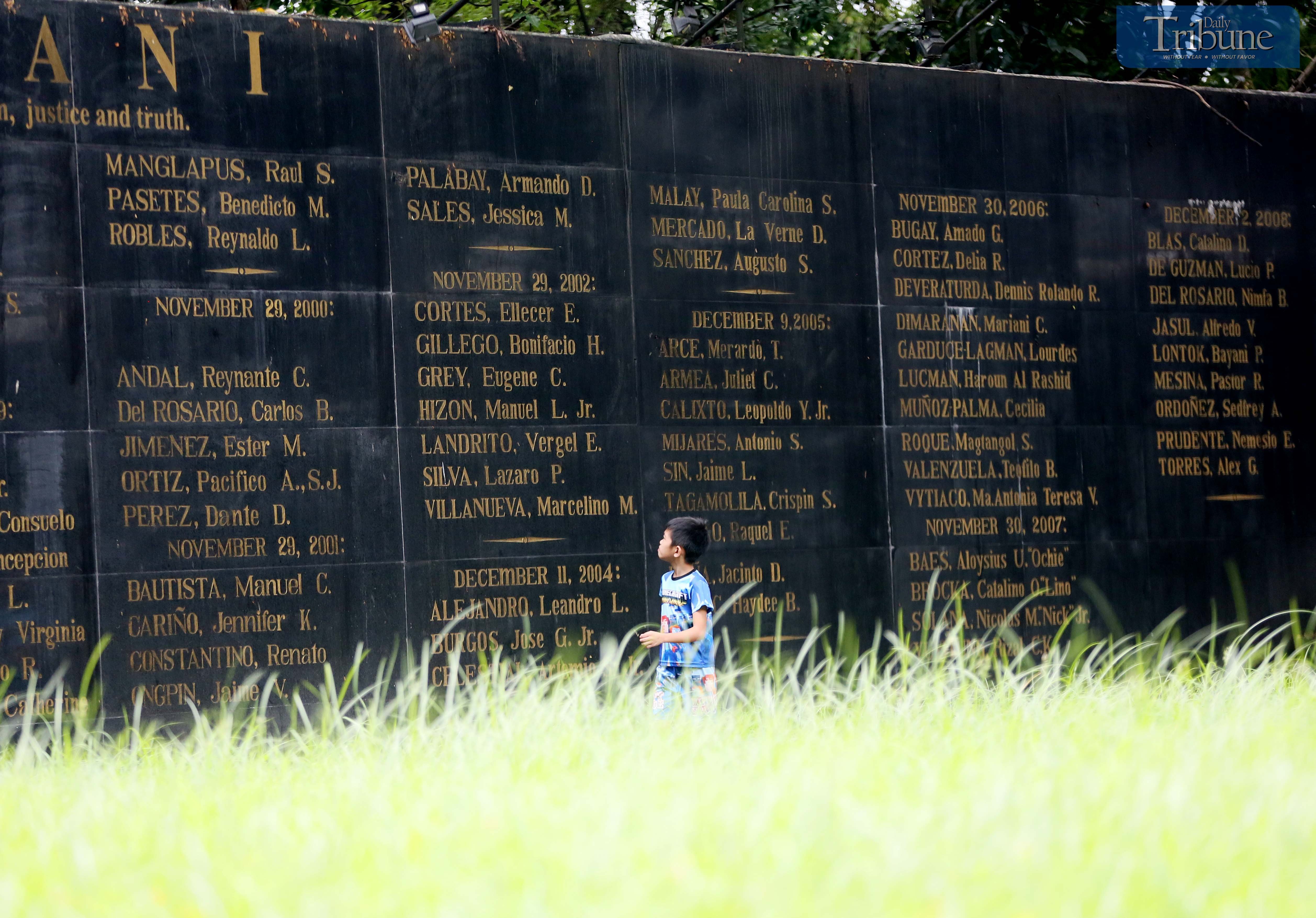 Bantayog ng mga Bayani, the "wall of remembrance"