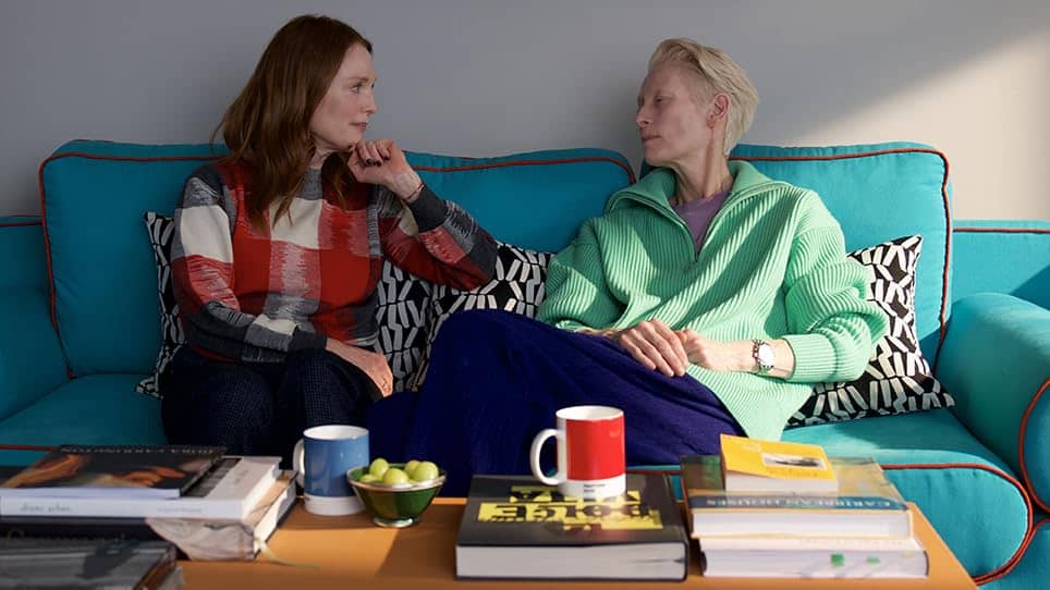 Julianne Moore and Tilda Swinton in ‘The Room Next Door.’