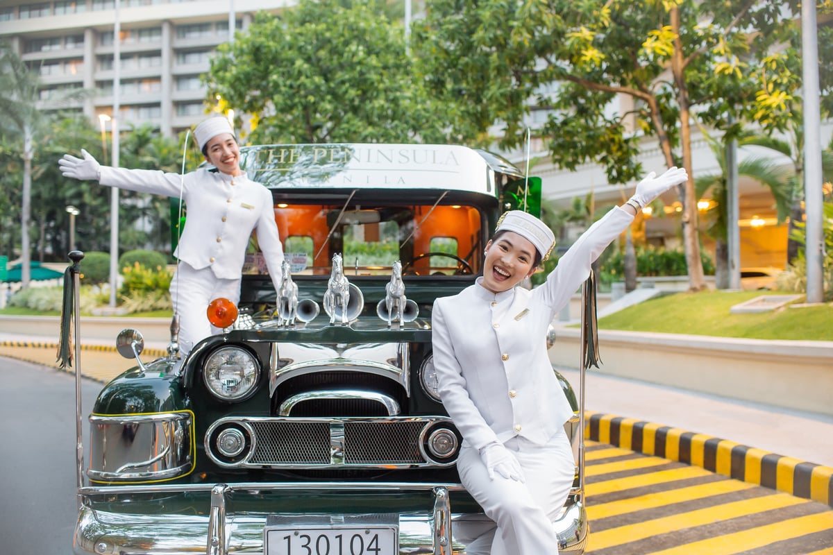 The Manila Peninsula Pages and jeepney.