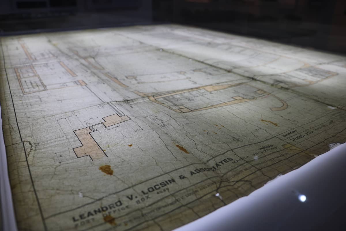 Original hand-drawn plan of CCP National Theater, 1967.