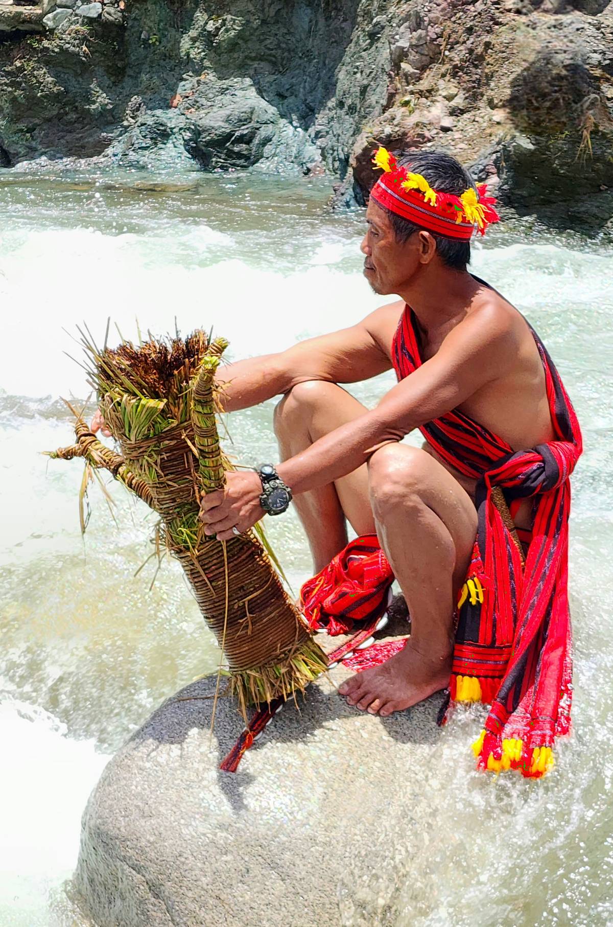 After the Punnuk, the kina-ag is thrown into the waters signifying the conclusion of the harvest celebration.
