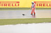 Jose Carlos Pace racetrack suffers severe weather conditions that led to the postponement of the Brazilian Grand Prix in Sao Paulo.