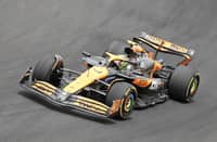 Lando Norris competes during the sprint race ahead of the Formula One Sao Paulo Grand Prix at the Jose Carlos Pace racetrack in Sao Paulo.