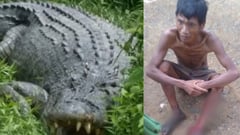 Crocodile attack injures man aboard raft 