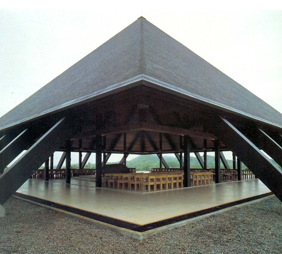 The last built Locsin was the The Church of the Monastery of the Transfiguration, Bukidnon, 1994. Photo courtesy of Leandro V Locsin Partners (LVLP)