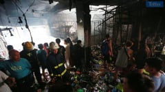 Second-alarm fire hits Quezon City’s Commonwealth Market
