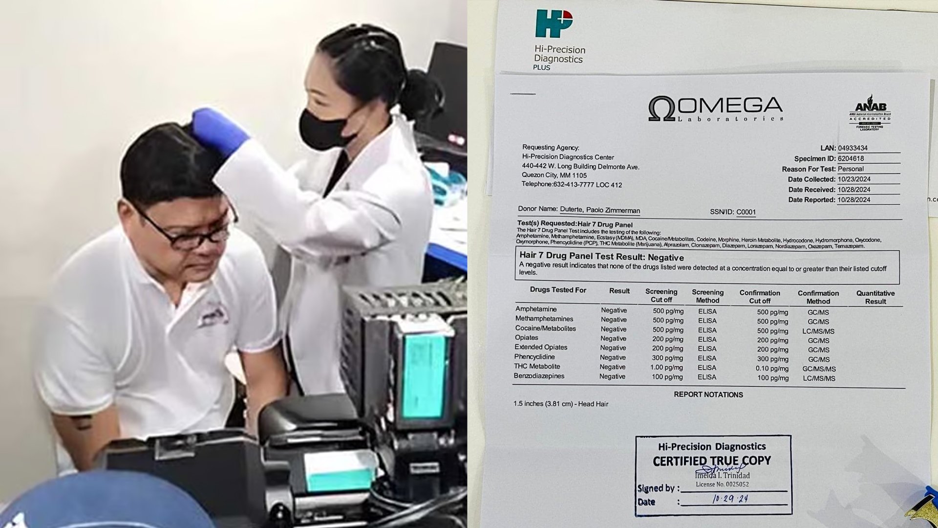 ‘Pulong’ tests negative vs drugs