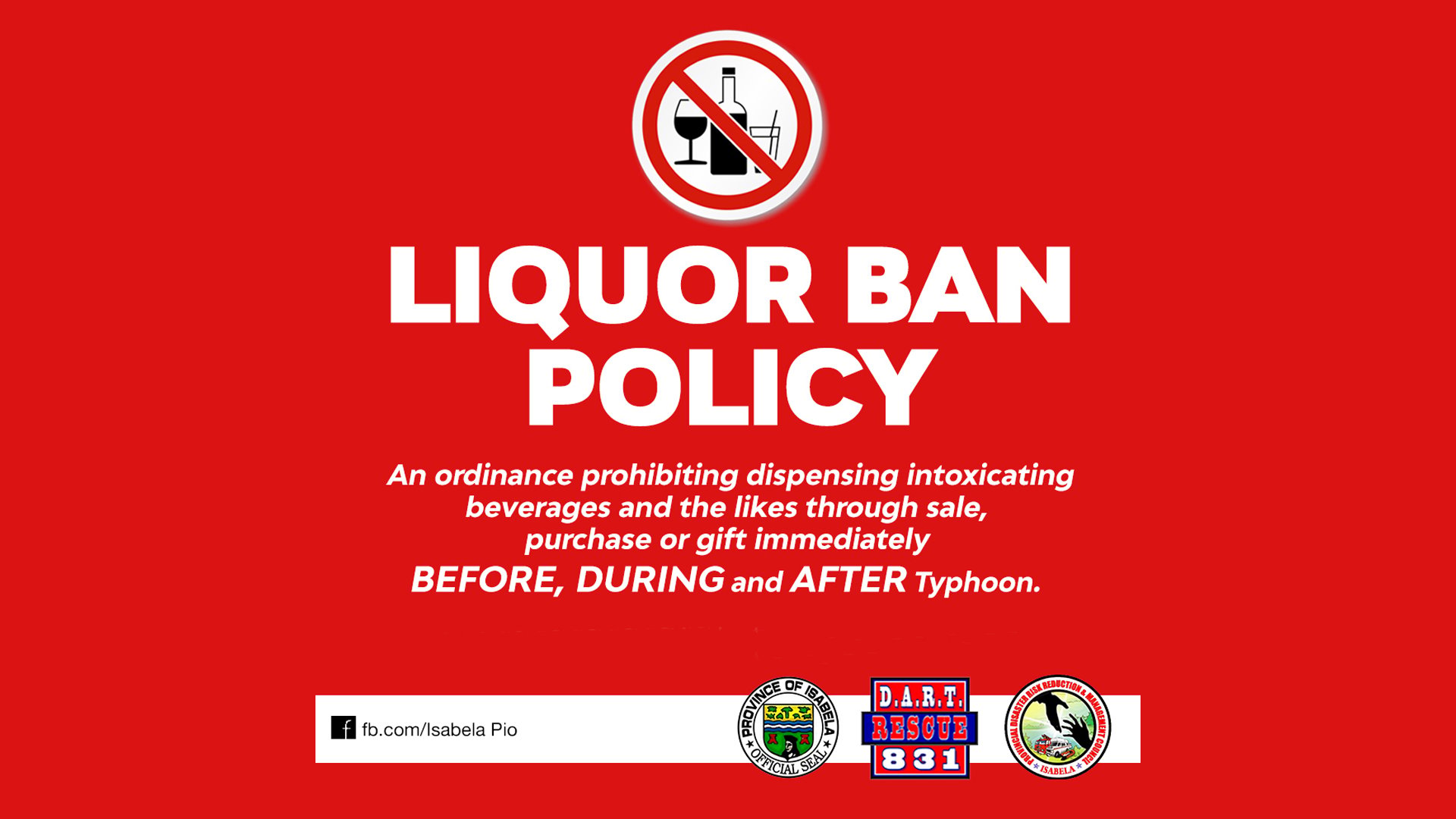 Isabela imposes liquor ban due to typhoon 