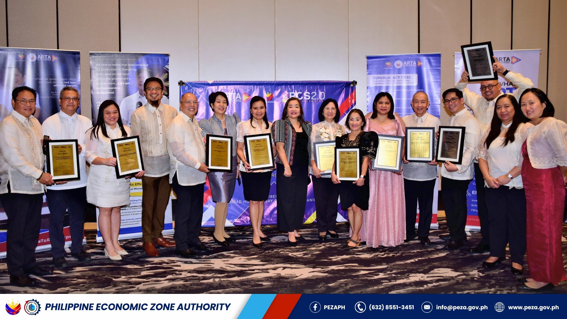 PEZA bags 11 awards in ARTA report card