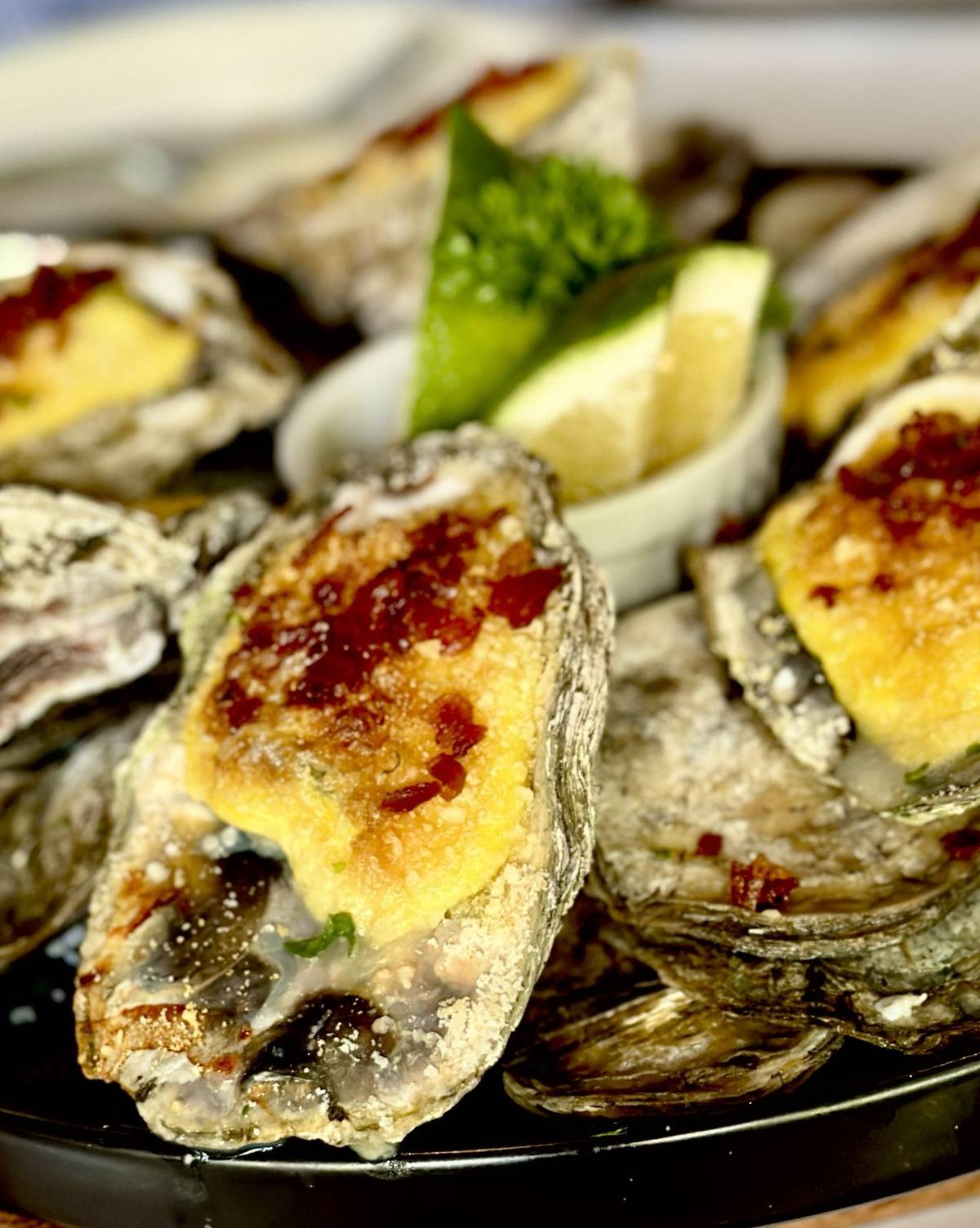 Oysters Rockefeller make for scrumptious appetizers at Melo’s Steakhouse BGC.