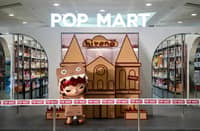 Life-sized Hirono Mime Devilry statue at Pop Mart Philippines.