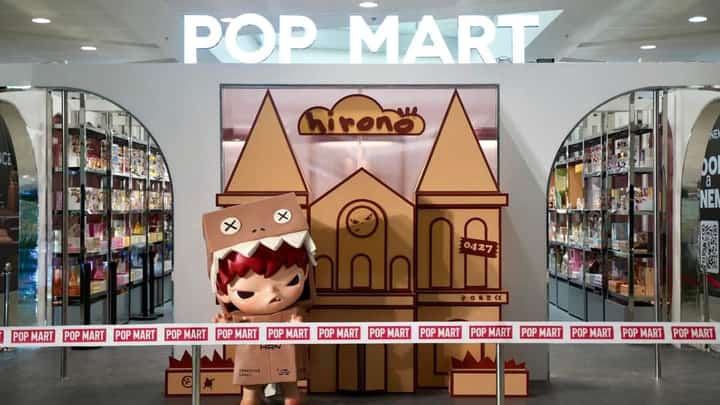 Life-sized Hirono Mime Devilry statue at Pop Mart Philippines.