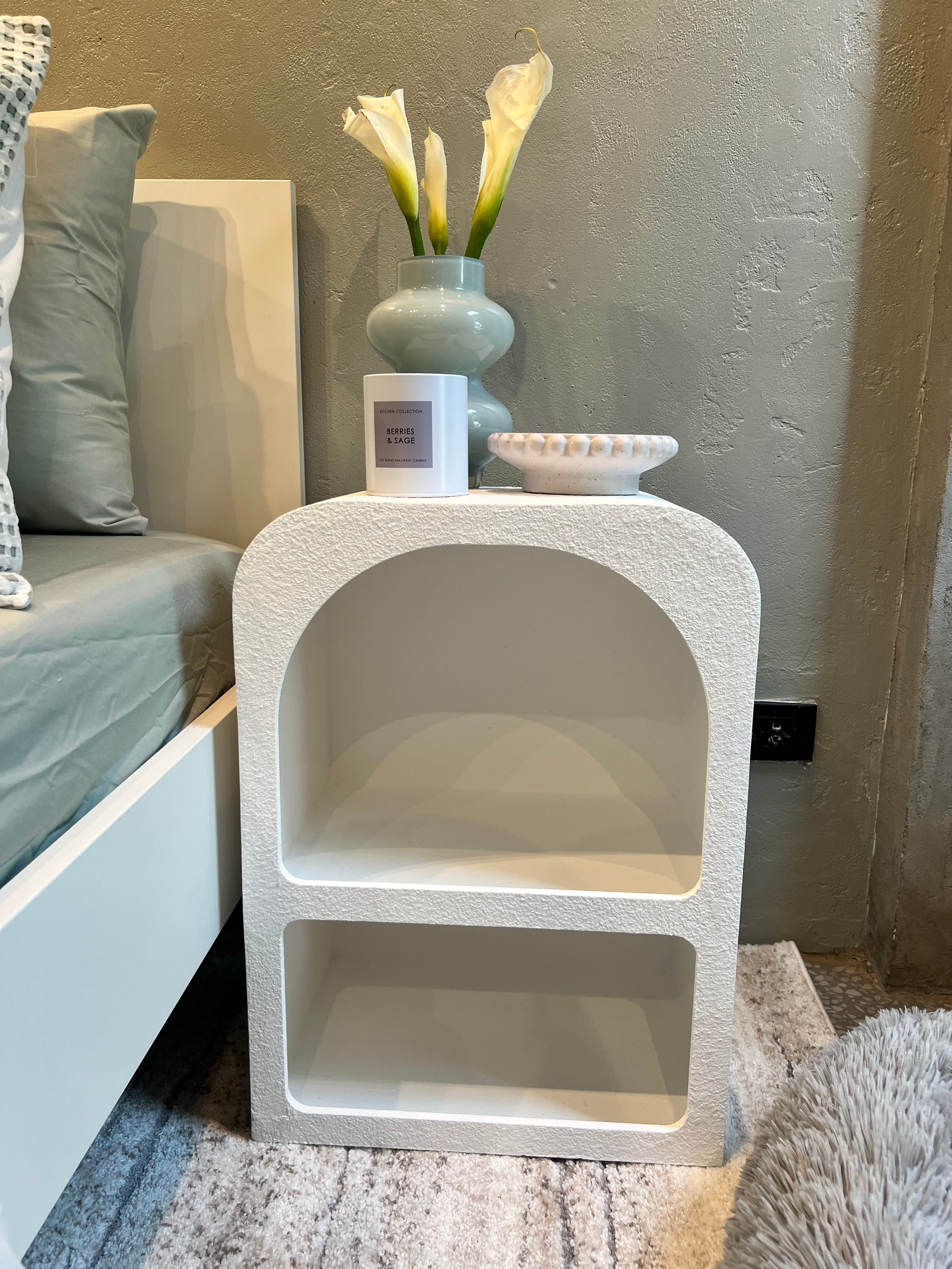Bedside table.