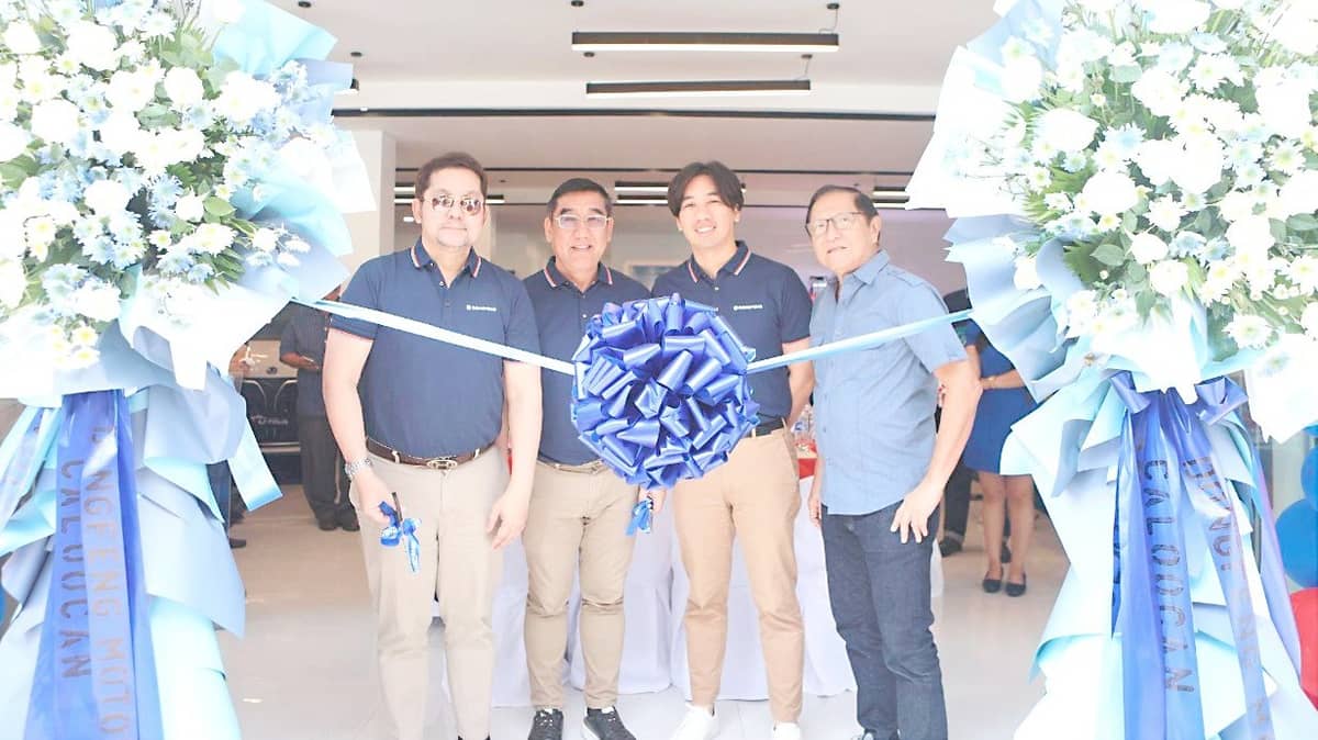 Atty. Albert Arcilla (DFM Philippines managing director), Wilbert Lim (president and CEO, Legado Motors Inc.) Brennan Singson Lim (Deputy CEO, Legado Motors Inc), and Philip Chua (business partner of Wilbert Lim).