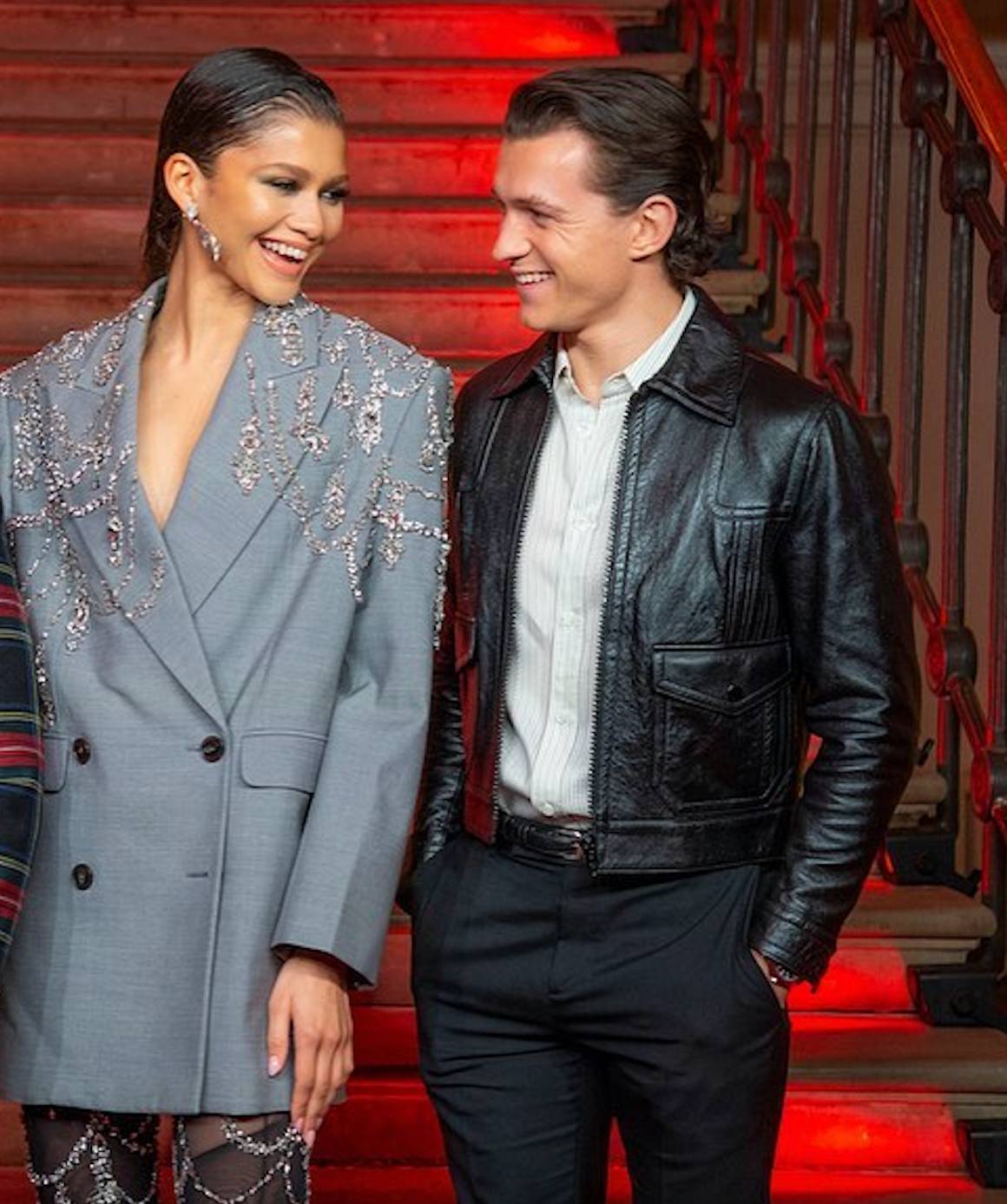ZENDAYA and Tom Holland at the premiere of 'Spider-Man: No Way Home.'