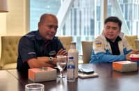 PT Margautama Nusantara chief operating officer Joko Santoso (left) discusses the company’s plans with reporters, including the development of a 21.6-kilometer elevated tollway aimed at alleviating traffic congestion.