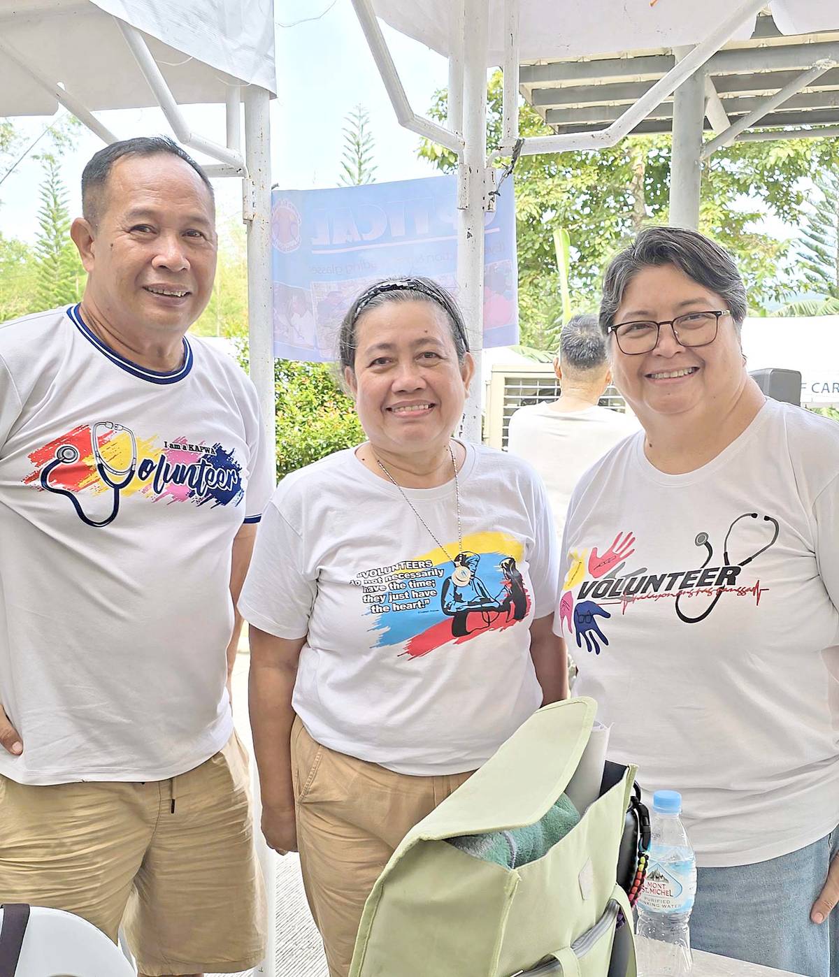 Optometrists Raul Monterroyo, Eleuteria Tongco and Elvie de Guzman.