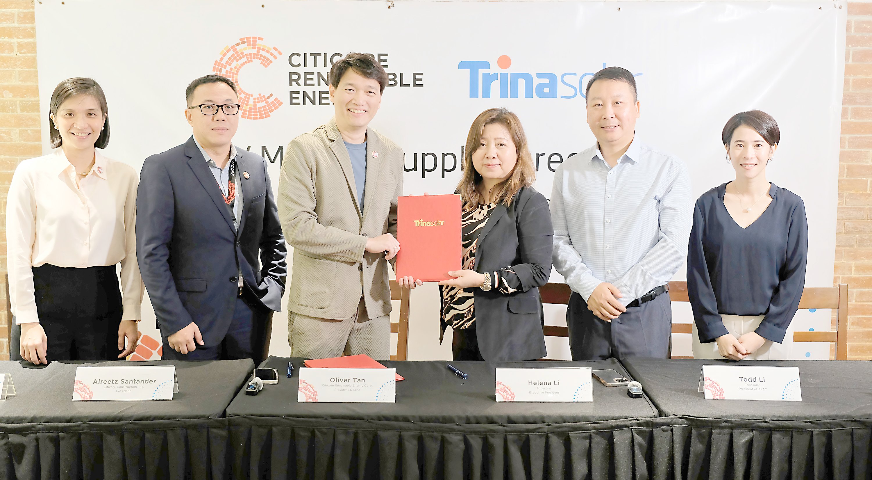 Citicore, Trinasolar sign landmark 2GW solar deal