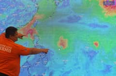 LOOK: Quezon City Disaster Risk Reduction Management Office personnel are monitoring the track of Typhoon Nika, which is moving generally northwestward to westward over the West Philippine Sea and will exit the PAR this afternoon, as well as Tropical Storm Ofel, which entered the Philippine Area of Responsibility (PAR) early Tuesday morning, bringing the threat of severe weather to parts of Northern Luzon.