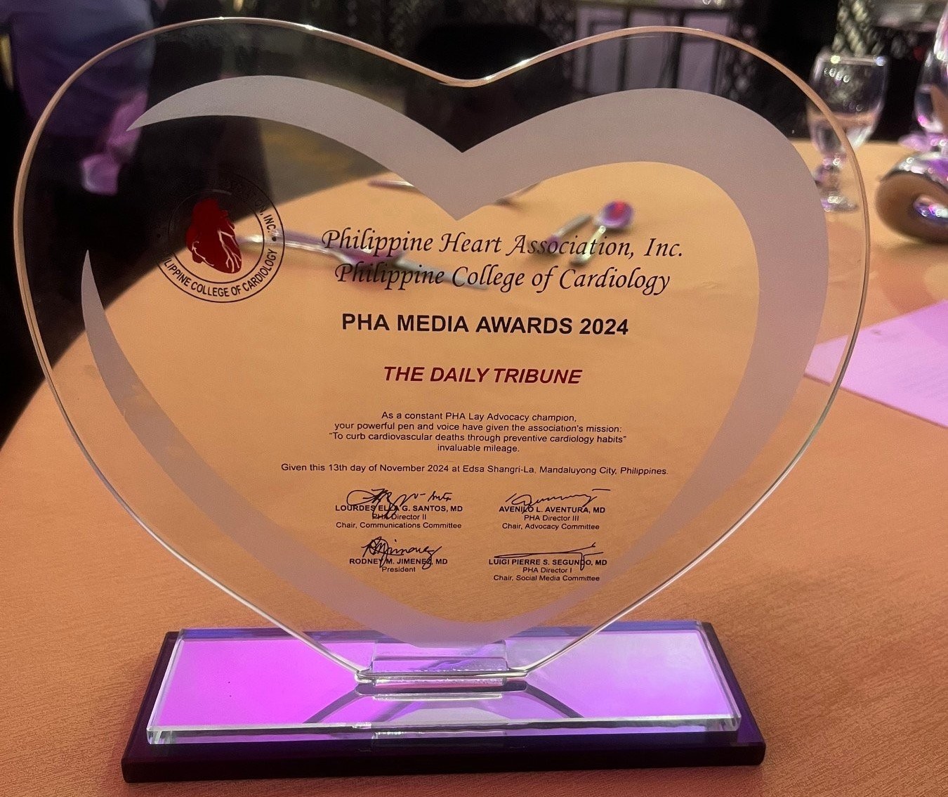 Daily Tribune feted at 2024 PHA Media Awards