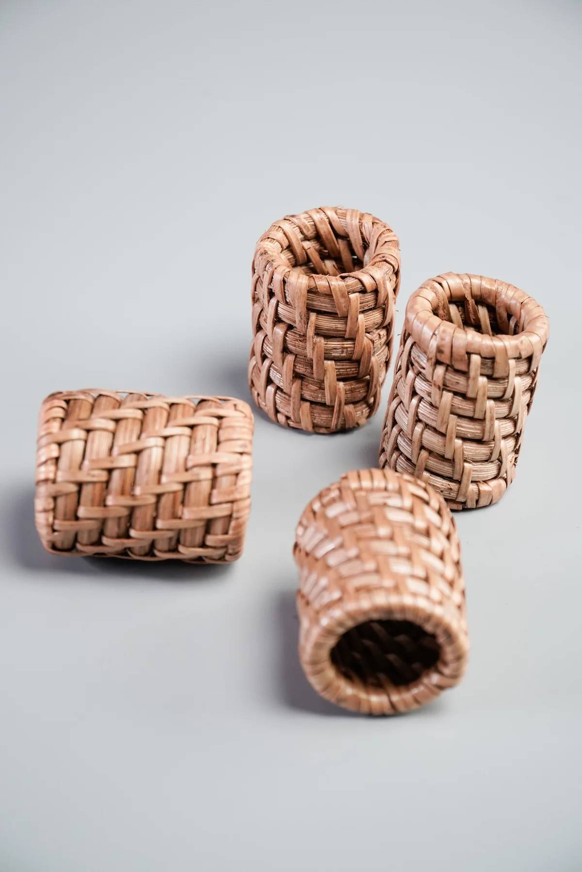 Hapao napkin ring stained set of 4.