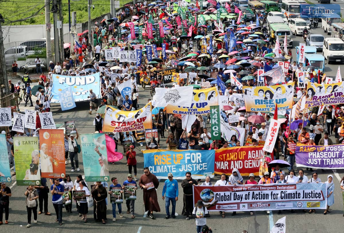 On Friday, 15 November, 2024, various environmental advocacy groups, led by the Philippine Movement for Climate Justice (PMCJ) and the Asian Peoples' Movement on Debt and Development (APMDD), marched around the Elliptical Road in Quezon City as part of the Global Day of Action for Climate Justice.