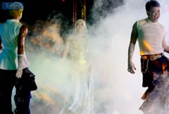 Vice Ganda performs at Araneta City's tree lighting ceremony