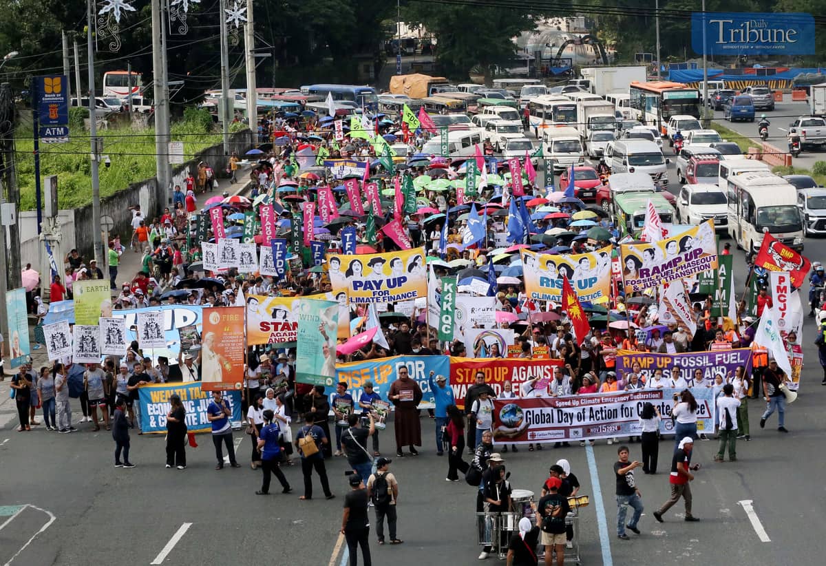 On Friday, 15 November, 2024, various environmental advocacy groups, led by the Philippine Movement for Climate Justice (PMCJ) and the Asian Peoples' Movement on Debt and Development (APMDD), marched around the Elliptical Road in Quezon City as part of the Global Day of Action for Climate Justice.