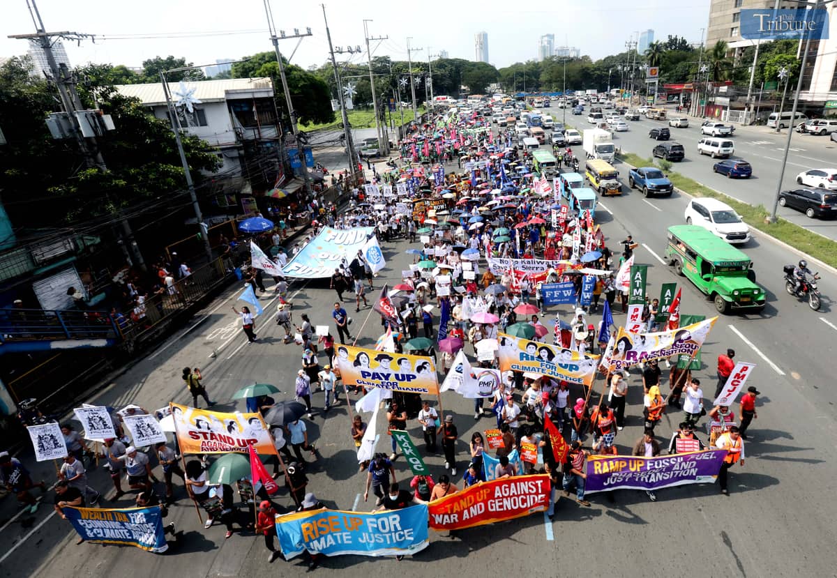 On Friday, 15 November, 2024, various environmental advocacy groups, led by the Philippine Movement for Climate Justice (PMCJ) and the Asian Peoples' Movement on Debt and Development (APMDD), marched around the Elliptical Road in Quezon City as part of the Global Day of Action for Climate Justice.
