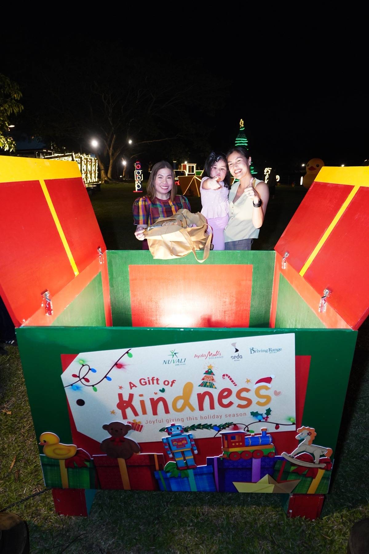 Giant toy box for donations.