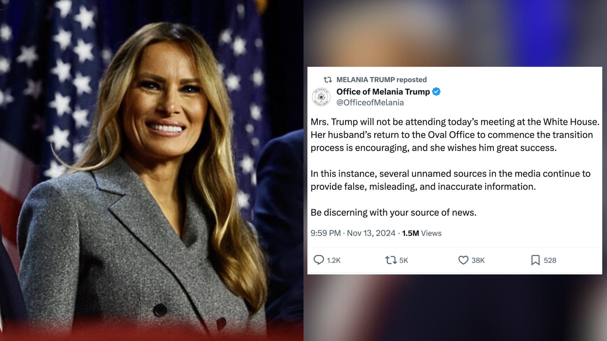 Melania Trump declines White House return as first lady’s role evolves