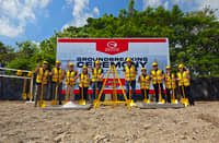 At the groundbreaking ceremony for Nueva Ecija are Renz Biason, zone manager, GAC Motor Philippines; Ryan Bermudez, sales director, GAC Motor Philippines; Ralph Descallar, network development and training head, Astara Philippines; Timmy de Leon, marketing director, Astara Philippines; Franz Decloedt, brand head, GAC Motor Philippines; Roscoe O.L. Odulio, managing director, Wheeltek Group of Companies. From GAC Motor Nueva Ecija are Ma. Cecilia C. Domingo, operations head; JR Ramos, after sales head; Glezy Tabajonda and Denice Manalad, general sales manager.