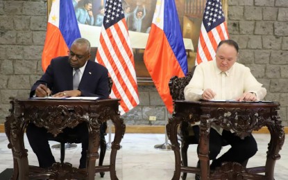 Teodoro, Austin sign military info pact
