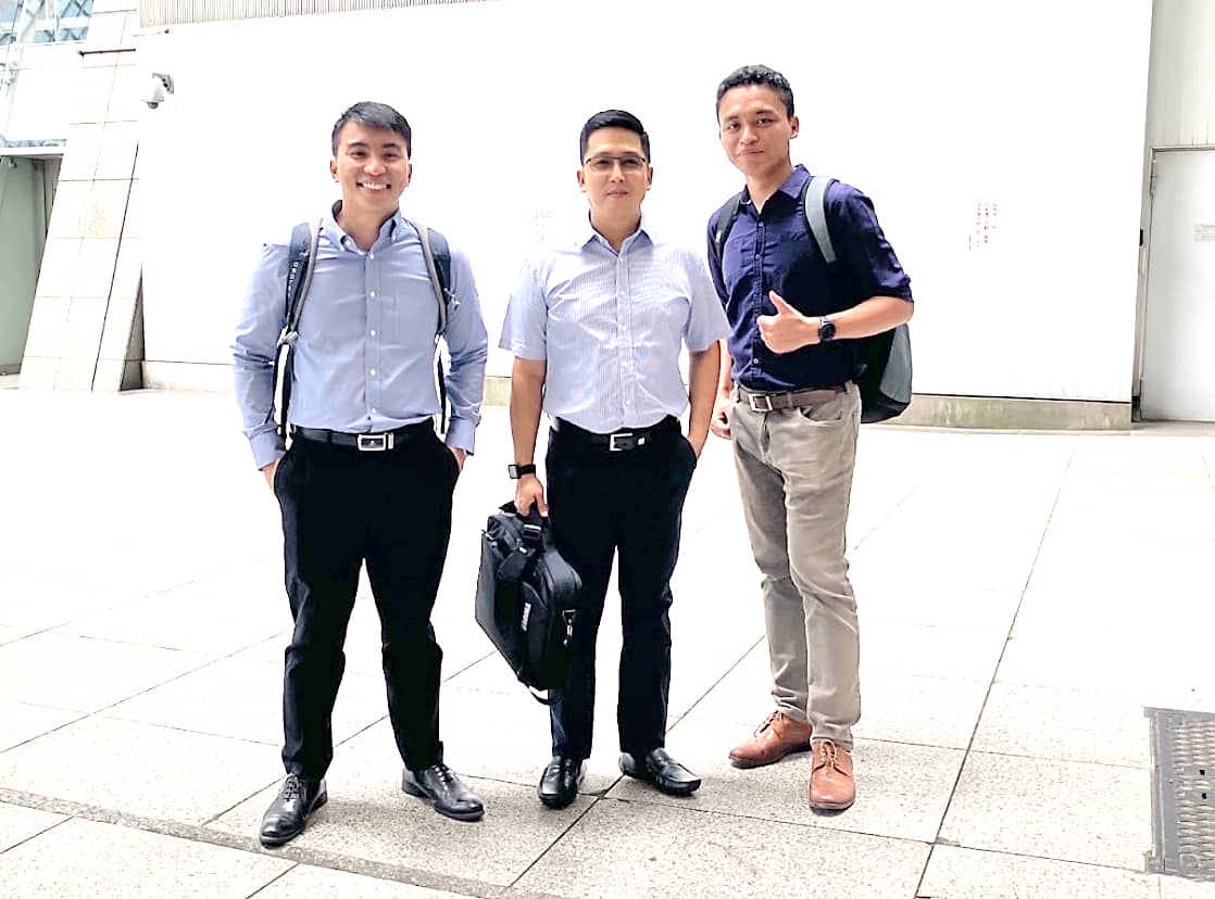 (L-R) Filipino engineers’ Jeremiah Cayondong, Marlon Silang and Jun Carlo Luchavez learned Japanese prior to being sent to Japan for the AboitizPower-JERA talent exchange program.