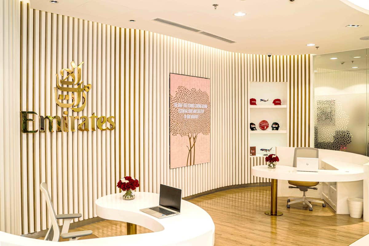 Emirates World Retail Store in Manila interiors.
