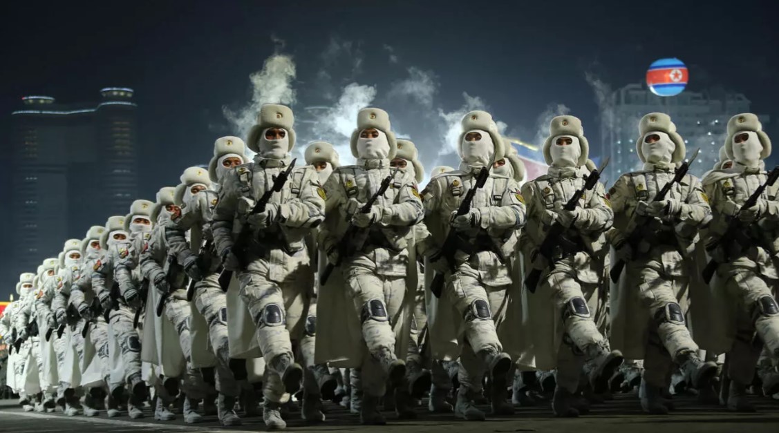File photo: This picture taken on February 8, 2023 and released from North Korea's official Korean Central News Agency (KCNA) on February 10, 2023 shows North Korean soldiers taking part in a military parade celebrating the 75th anniversary of the founding of the Korean People's Army at Kim Il Sung Square in Pyongyang.