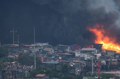 Sunday fire rips through Isla Puting Bato, Tondo