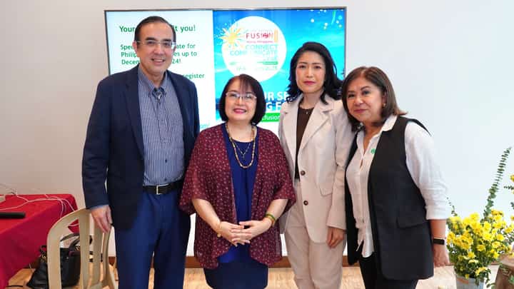 (from L-R) Meralco VP for Corporate Communications and IABC Philippines Chairman Joe Zaldarriaga, IABC Philippines Fellow Ritzi Ronquillo, Movement Against Disinformation Philippines Executive Director Atty. Grace Salonga, and IABC Philippines President Belle Tiongco.