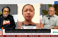 USAPANG OFW guest host Elmer Manuel (left) and Raffy Ayeng during the interview with Maria Gracia Francisco.