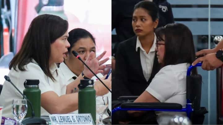 Vice President Sara Duterte addresses lawmakers during a House probe, while Special Disbursing Officer Gina Acosta, is rushed to the hospital after being questioned at the hearing.