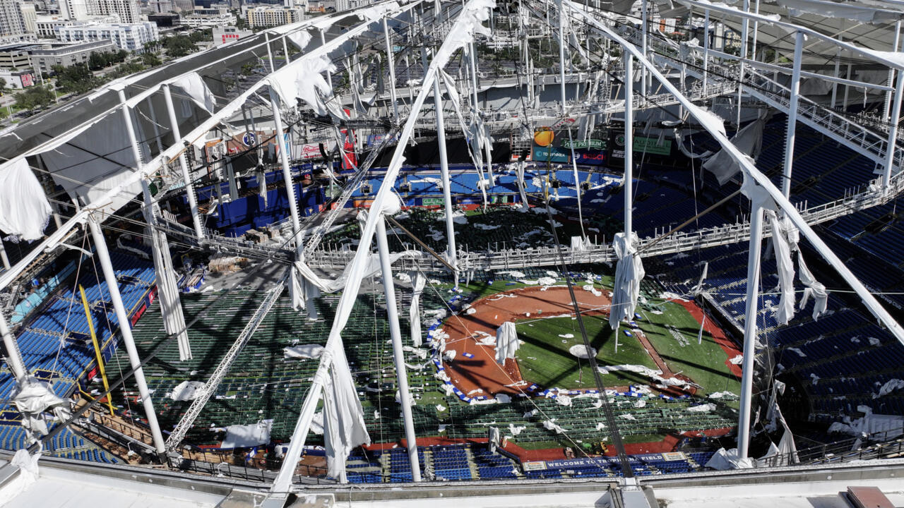 Hurricane damage at Tropicana Field has forced the Tampa Bay Rays to play outdoor home games in Tampa next year and two series were switched by MLB over concerns about weather issues