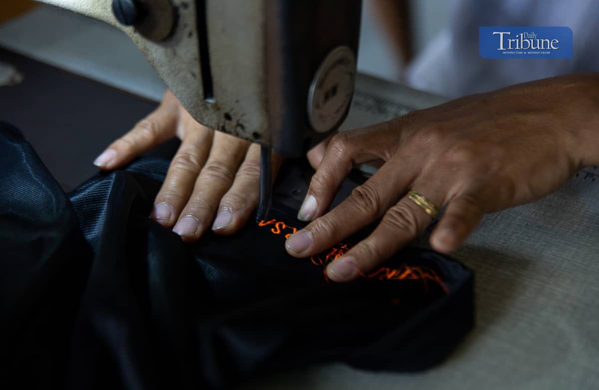 The Quiapo sewing and embroidery stall run by Edmund Gesultura.
