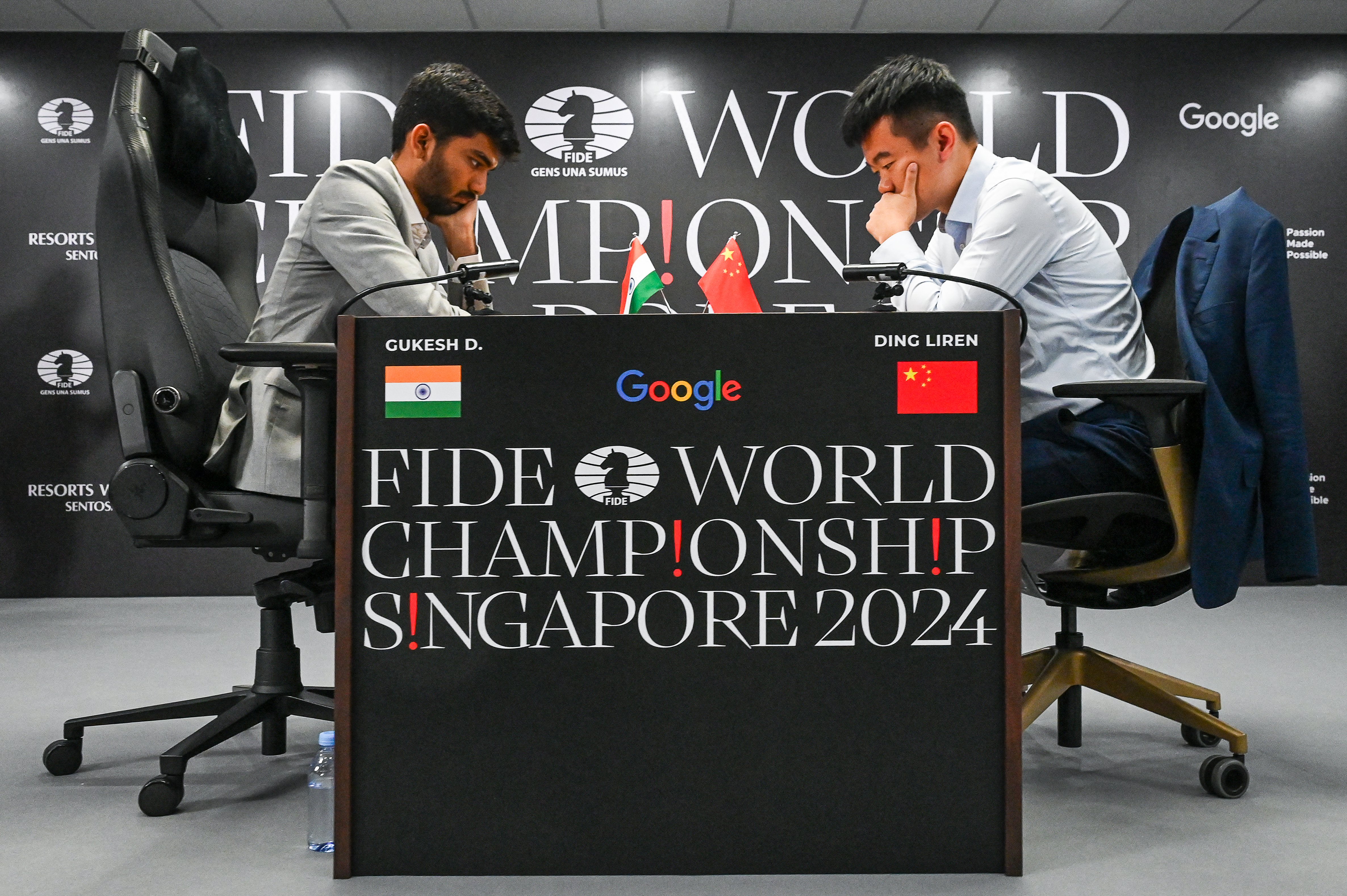 Ding draws first blood in world chess duel