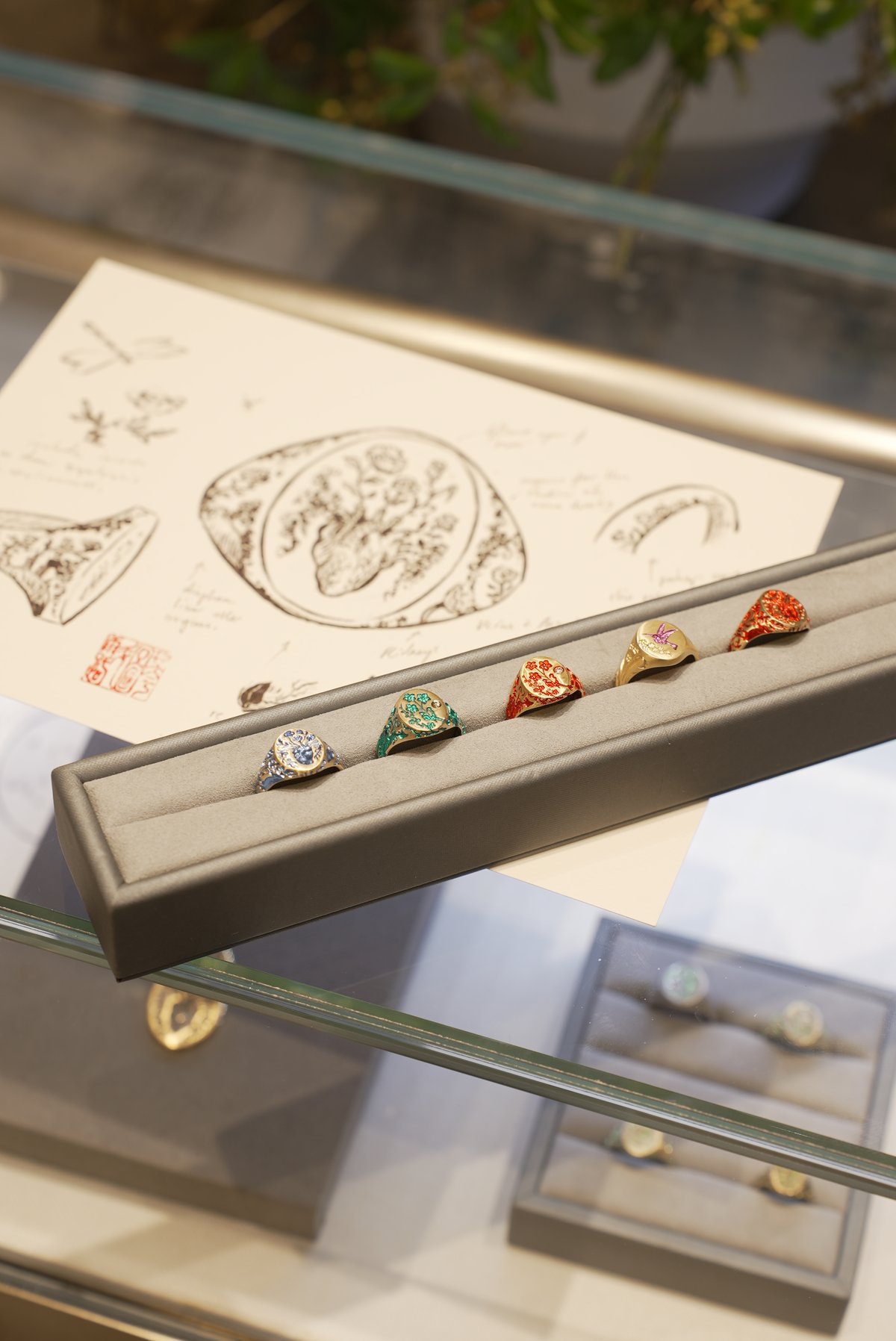 Signet and drawings.