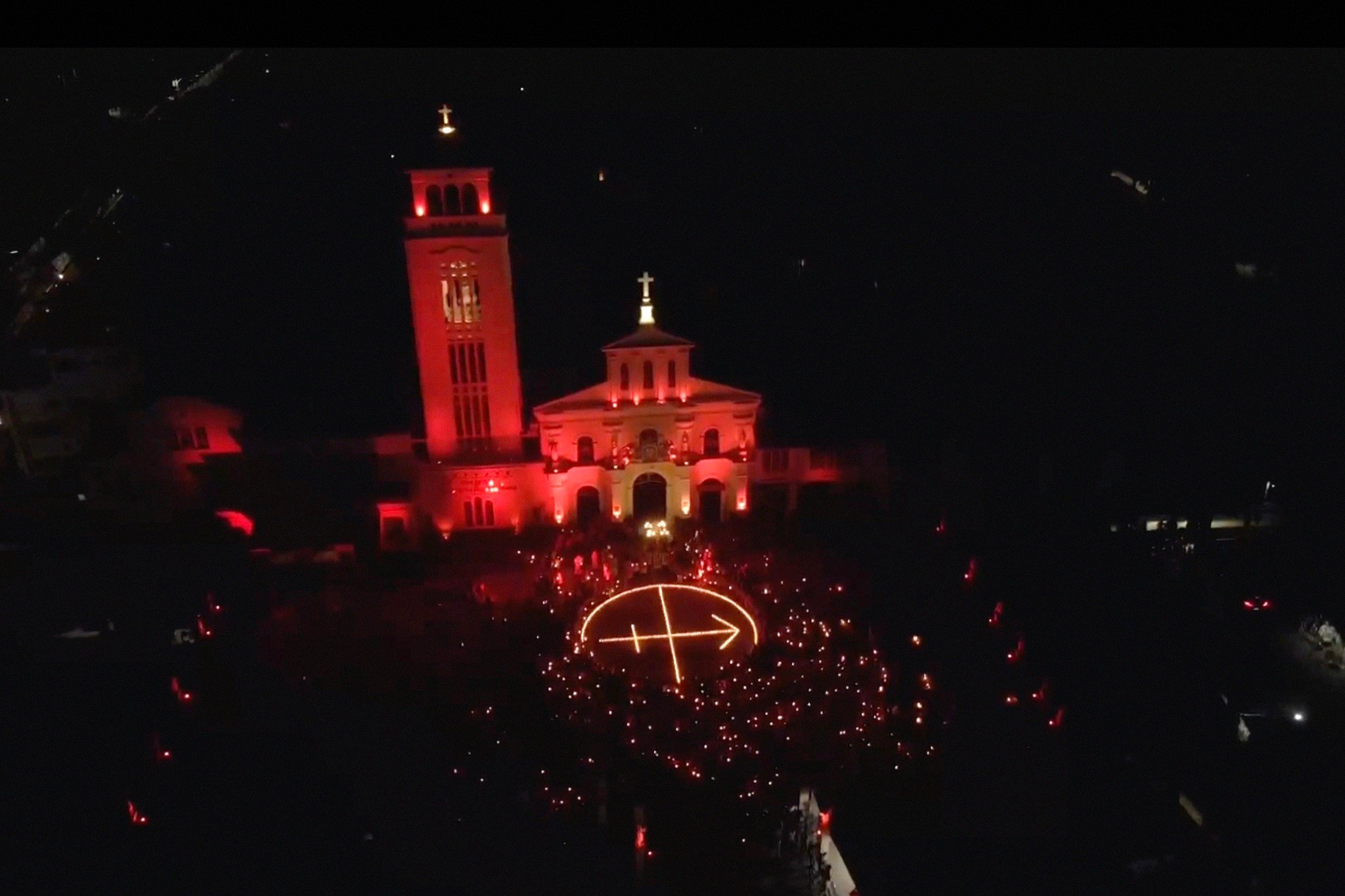 Churches turn red in solidarity with persecuted Christians