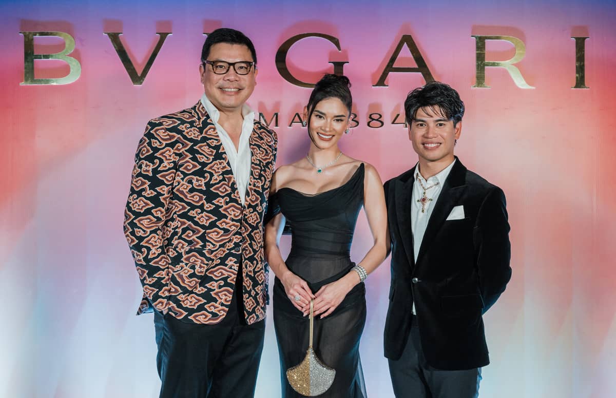 Jeffrey Hang, Bvlgari regional managing director; Pia Wurtzbach, Bvlgari Friend of the House; and Joseph Munoz, Bvlgari Philippines commercial director.