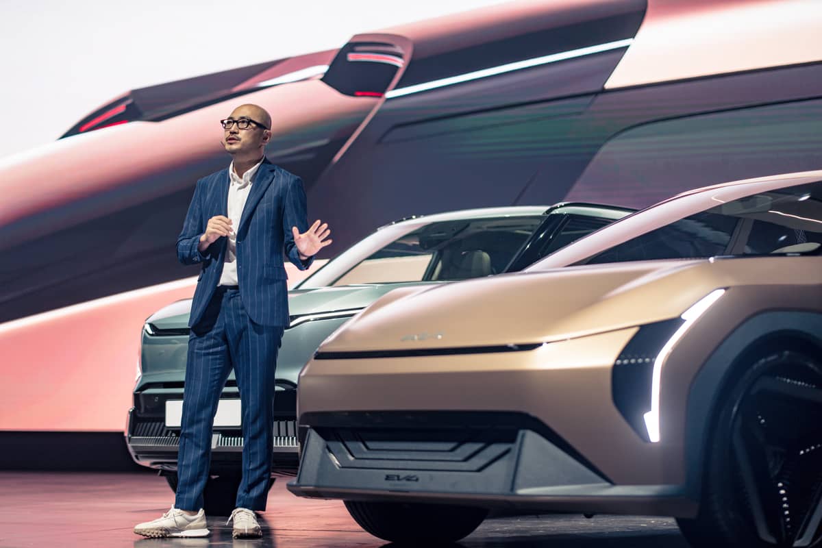Teck Koun Kim, head of Kia Next Design Center, sharing Kia’s design philosophy during the 2024 Kia EV Day — Asia Day.